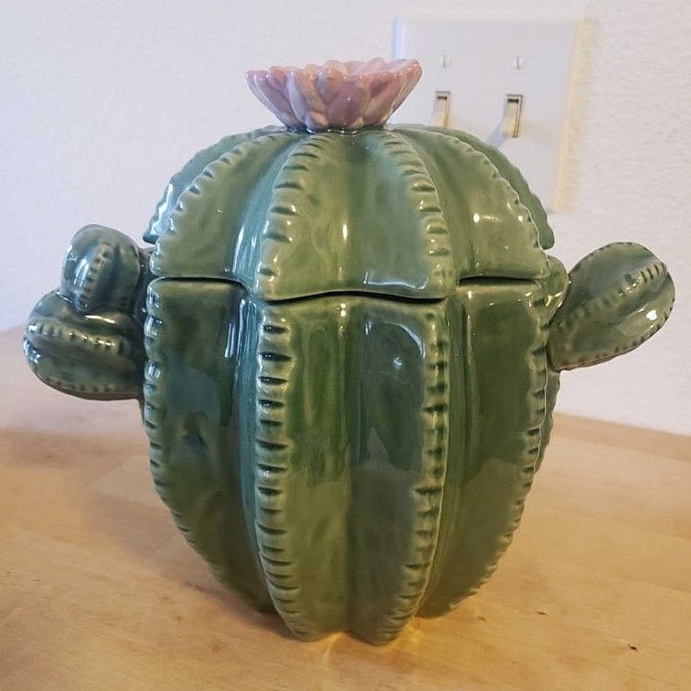 Adorable cactus 🌵 cookie jar 🍪 ☆rare find☆